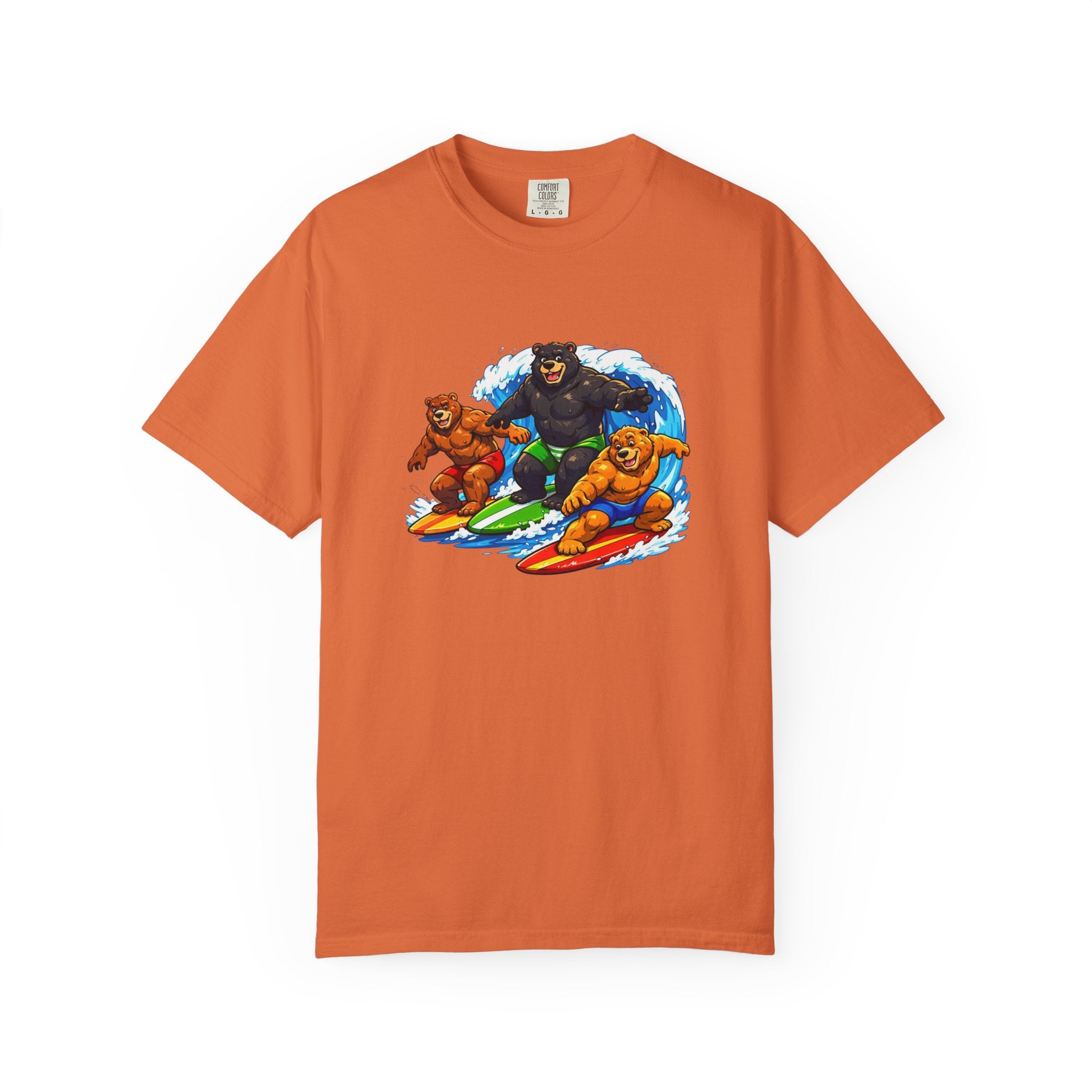 Surfing Bears Beach T-Shirt — Vintage Surf Bear Graphic