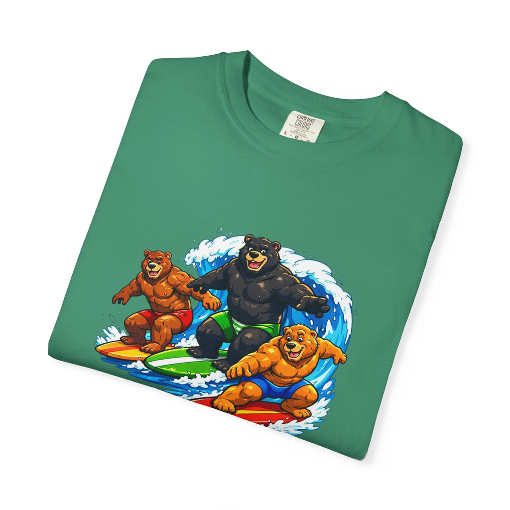 Surfing Bears Beach T-Shirt — Vintage Surf Bear Graphic