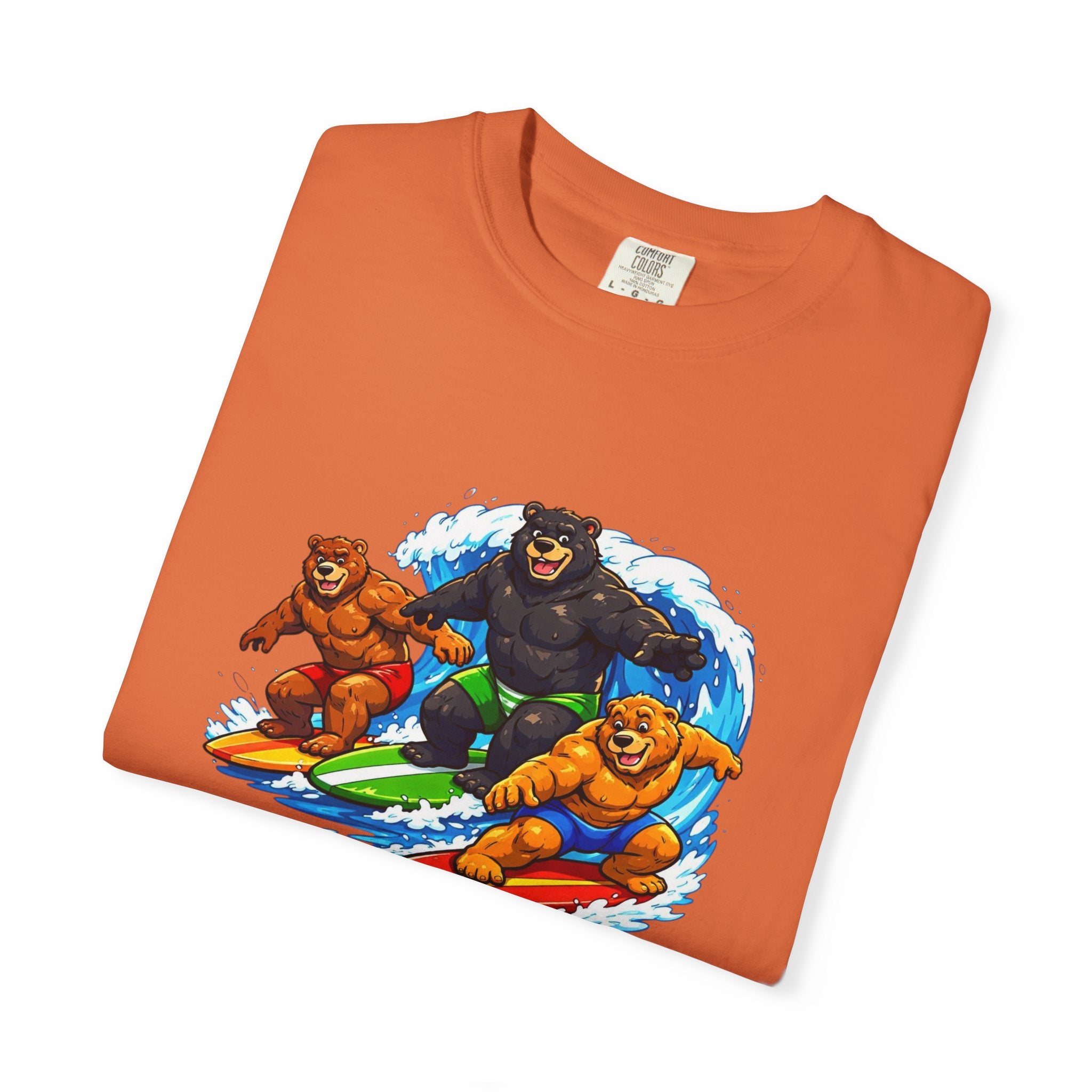 Surfing Bears Beach T-Shirt — Vintage Surf Bear Graphic
