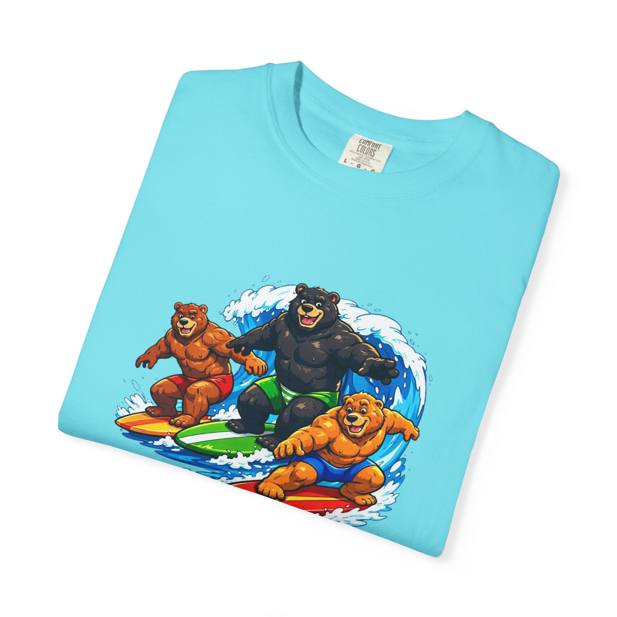 Surfing Bears Beach T-Shirt — Vintage Surf Bear Graphic