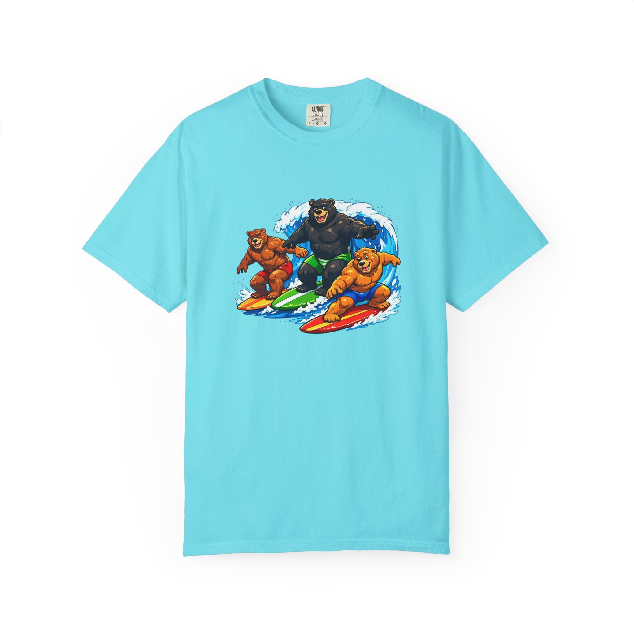 Surfing Bears Beach T-Shirt — Vintage Surf Bear Graphic