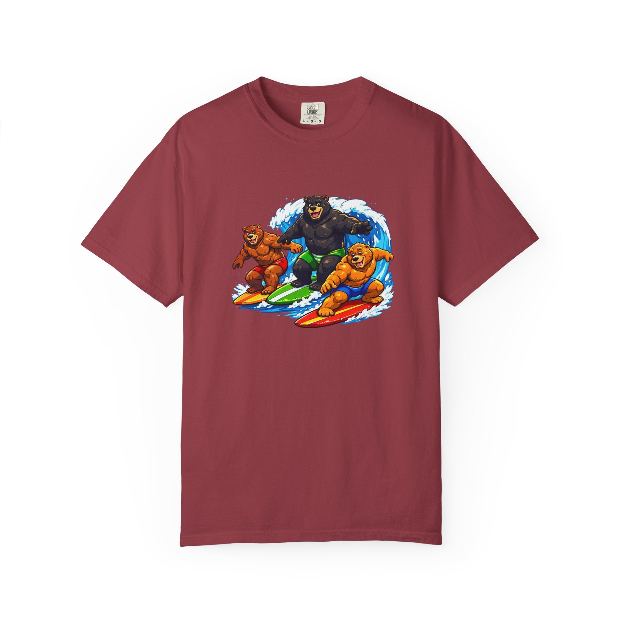 Surfing Bears Beach T-Shirt — Vintage Surf Bear Graphic