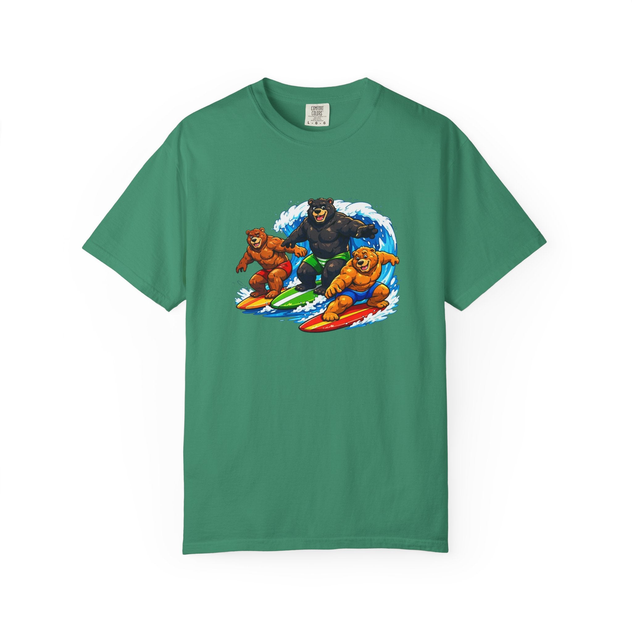 Surfing Bears Beach T-Shirt — Vintage Surf Bear Graphic