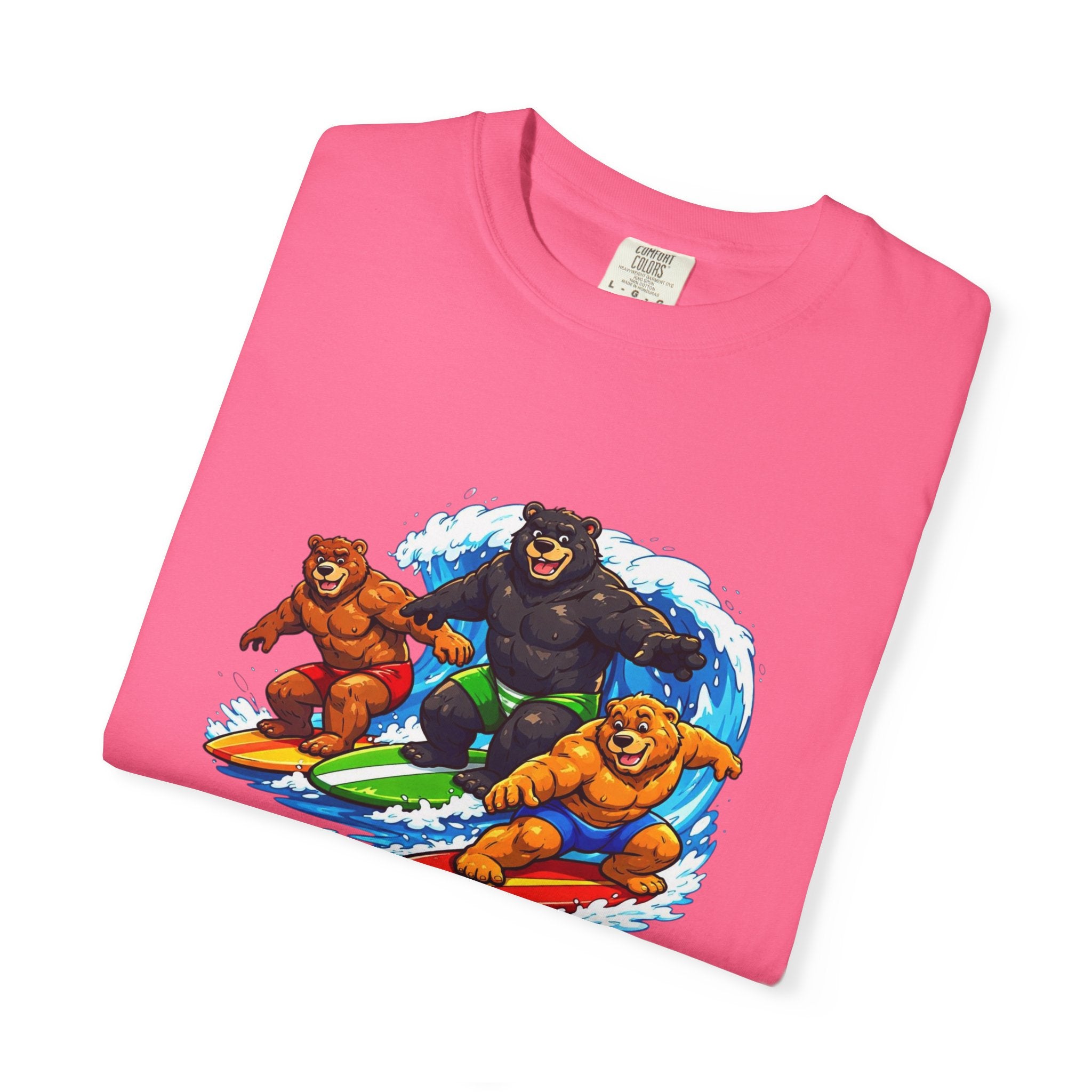 Surfing Bears Beach T-Shirt — Vintage Surf Bear Graphic