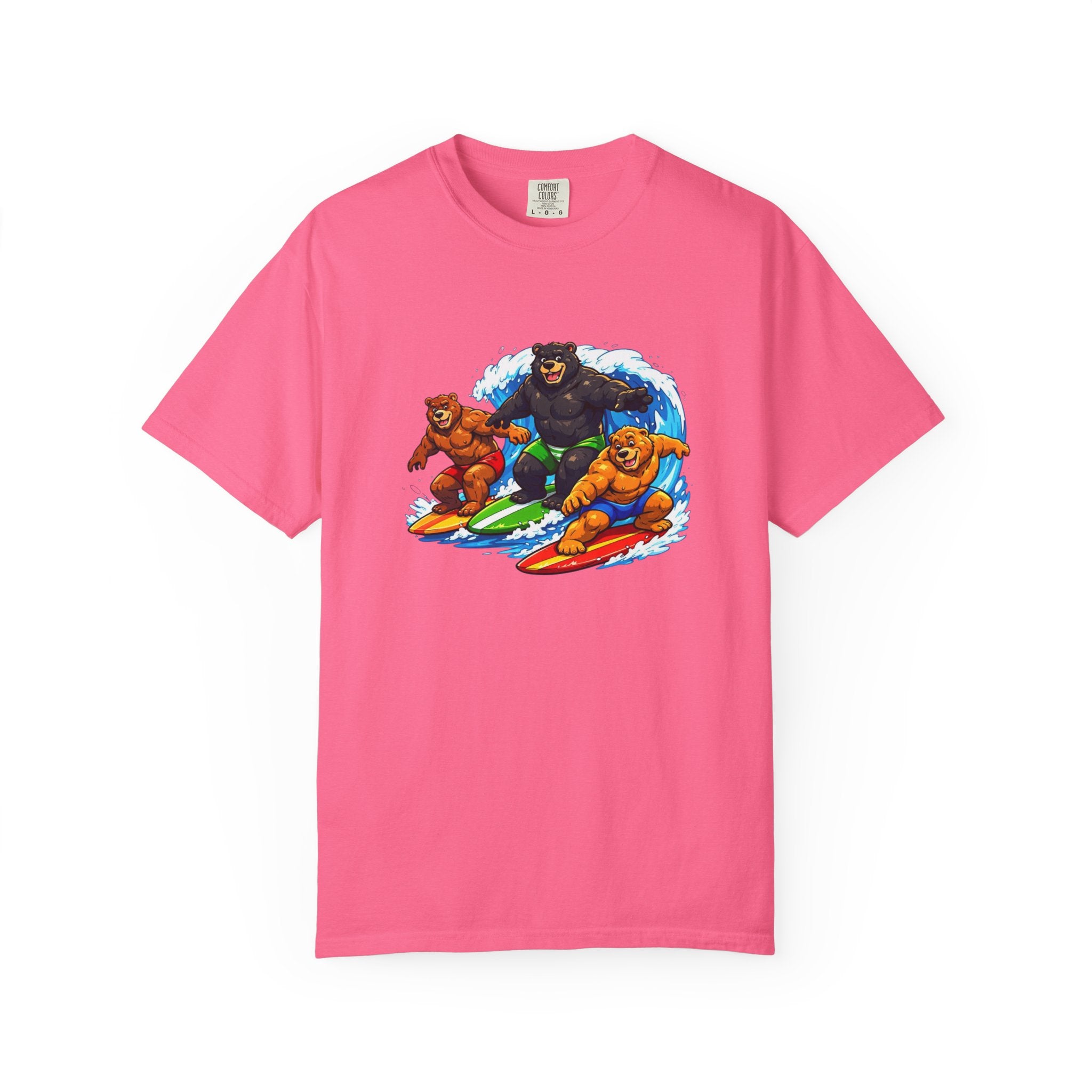Surfing Bears Beach T-Shirt — Vintage Surf Bear Graphic