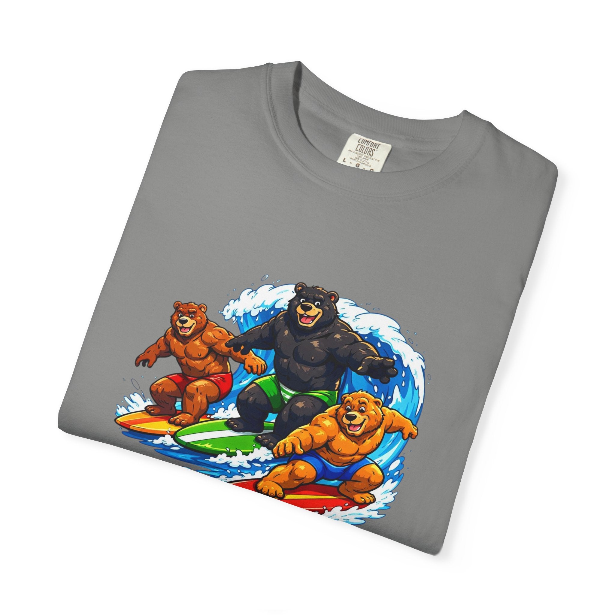 Surfing Bears Beach T-Shirt — Vintage Surf Bear Graphic