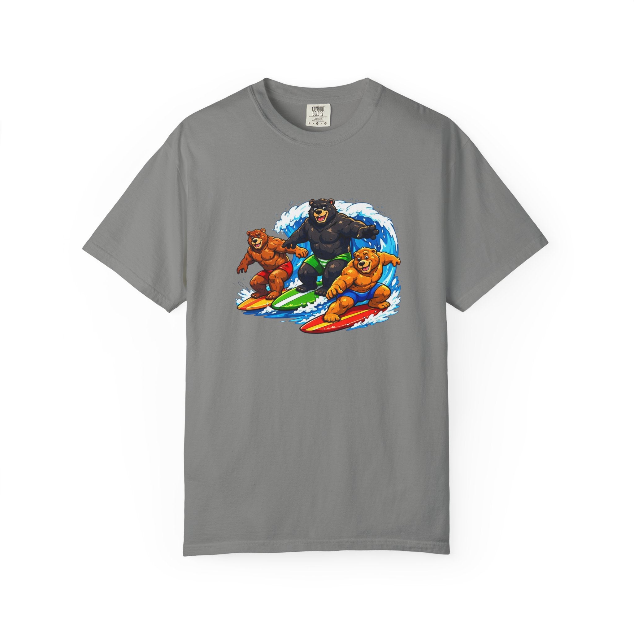 Surfing Bears Beach T-Shirt — Vintage Surf Bear Graphic